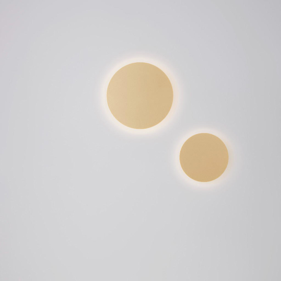 Applique da parete tonda oro led 3000k per soggiorno